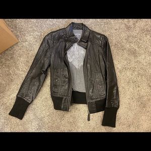 Danier XXS leather bomber style jacket